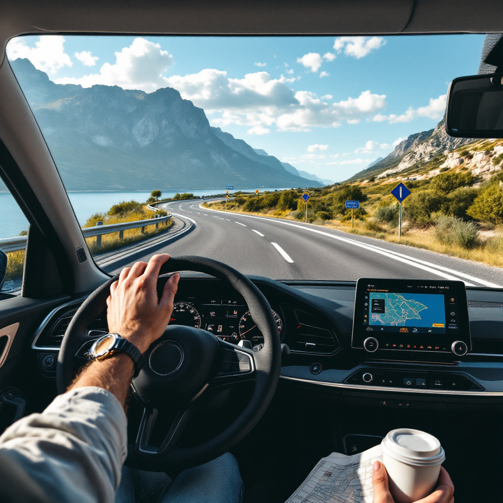 Mit dem Auto nach Kroatien Route Maut: Autobahn Richtung Adria mit Wegweisern